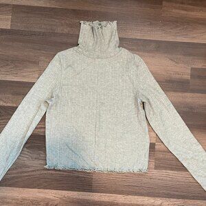 Madewell ribbed turquoise green turtleneck